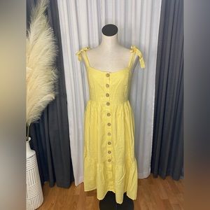 Yellow tie dress